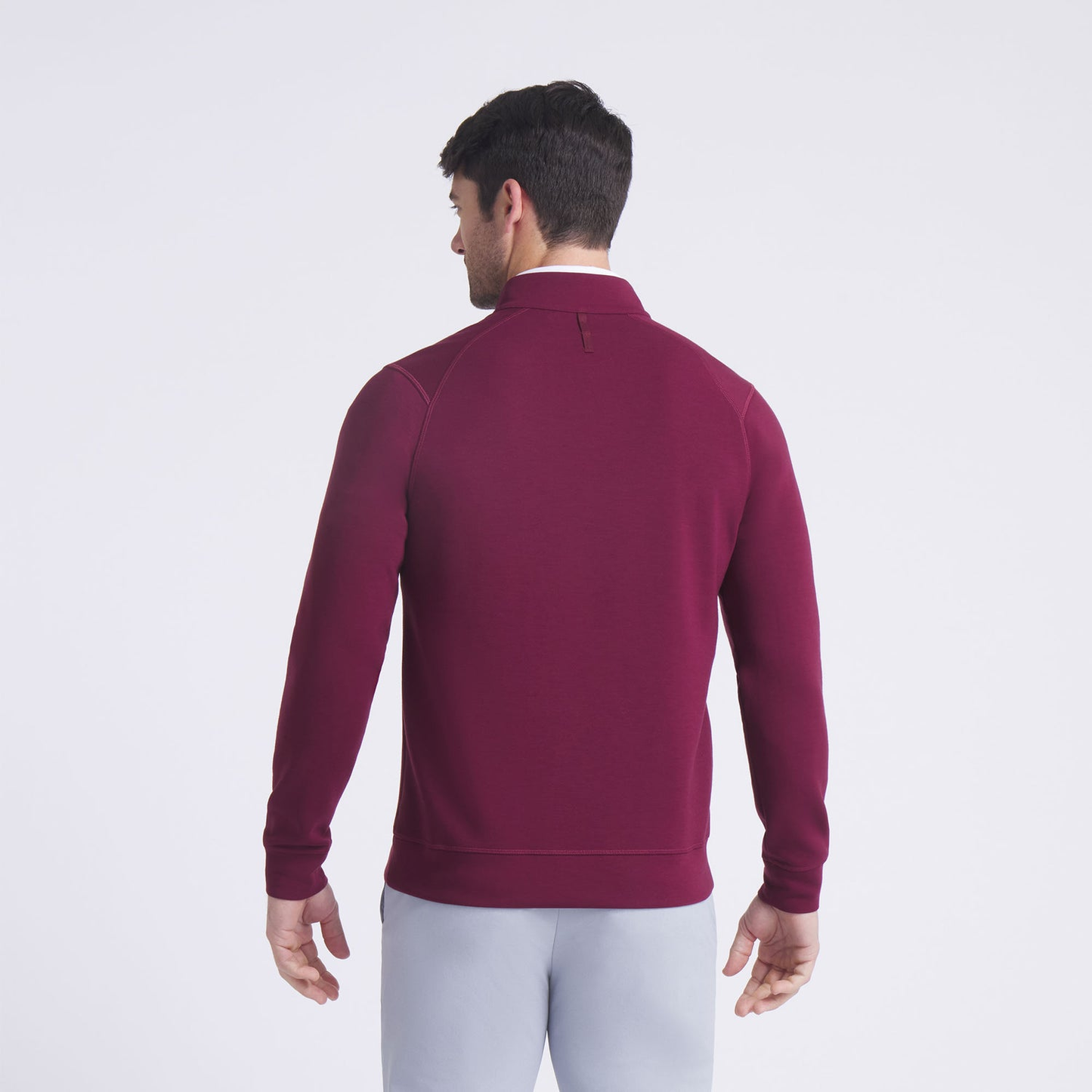 Custom Spandex Polyester Men Lightweight Ruby Shimmer 1/4 Zip Pullover Golf Athletic Quarter Zip Sweatshirt