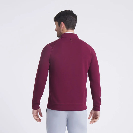 Bulk Custom Custom Spandex Polyester Men Lightweight Ruby Shimmer 1/4 Zip Pullover Golf Athletic Quarter Zip Sweatshirt with Logo Embroidery - Manufacturer Qiandao