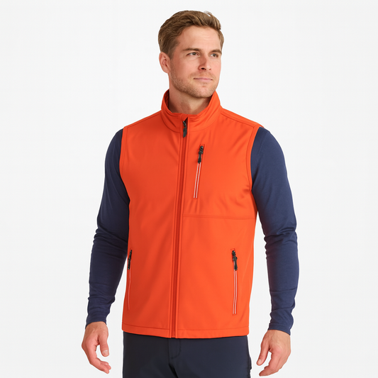 Men's customized logo zipper vests, with breathable embroidery, windproof and reversible, golf jackets, sleeveless design
