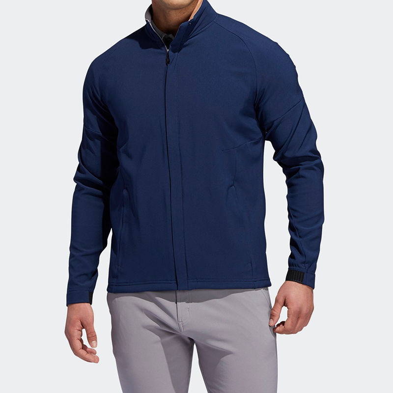 China Supplier Custom Logo Men Golf Full Zip Jacket With Front Pocket