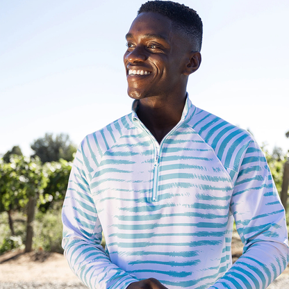 Custom logo High Quality Men's Long Sleeve Printed Golf Sports Casual Quick Drying 1/4 Zip Golf Pullover