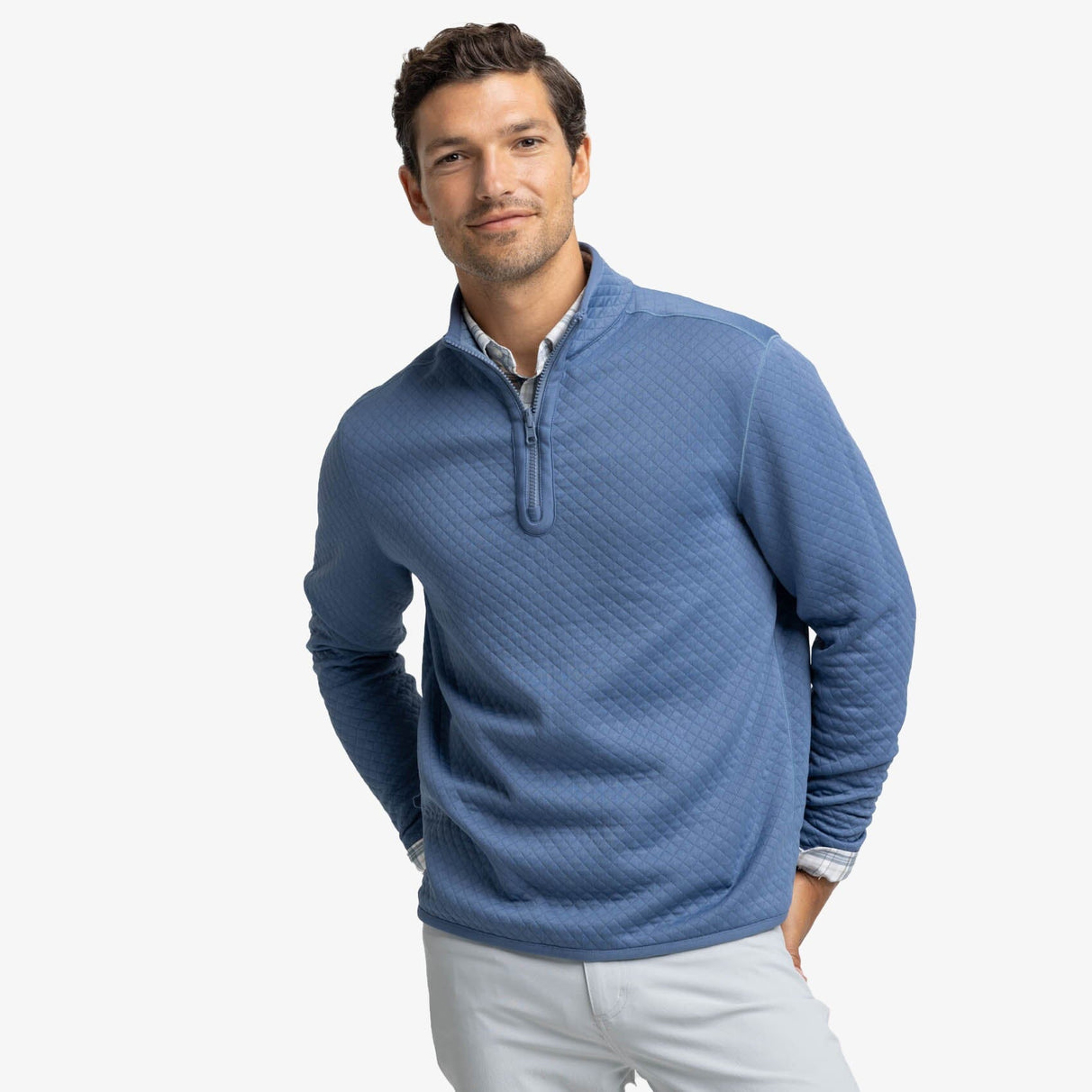 Hot Sale Products Men 1/4 Half Open Zipper Men's Sweater 1/4 Zip Pullover Casual Sweatshirt Half Zip Collar Pullover