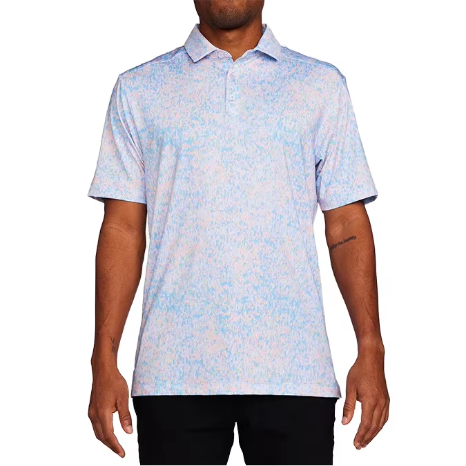 Custom logo 3d Golf Jersey Sublimation Printed Highest Quality 94% Polyester 6 % Spandex Golf Polo Shirts Bamboo Fabric