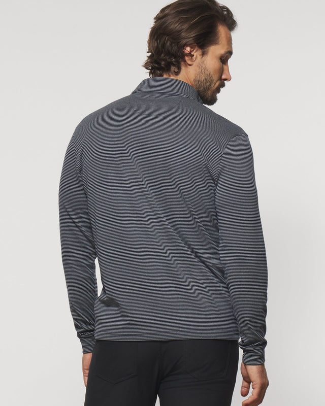 OEM Custom High Quality Men Performance Quarter Zip Pullover Quick-Drying Pocket Long Sleeve Striped Print 1/4 Zip Sweatshirts