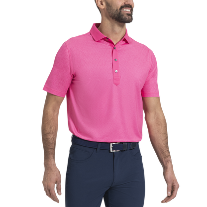 Custom Logo Quick Dry Performance Athletic Casual Spandex Polyester Floral Printed Sublimated Knit Firm Collar Golf Shirt Polos