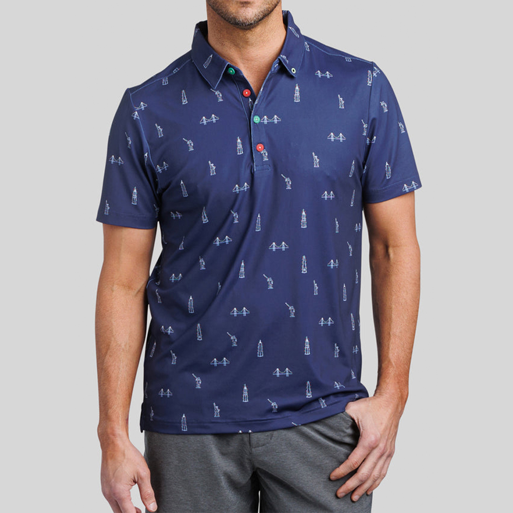 Odm 94% Polyester 6 % Spandex Luxury Pique 4 Way Stretch Casual Golf Shirt Custom logo Simple Polo T-shirts
