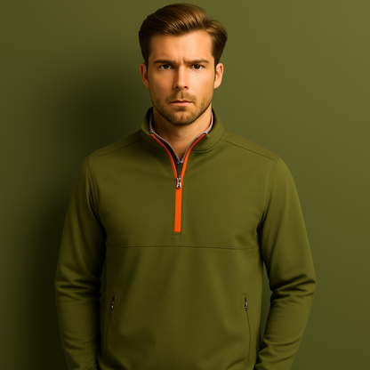 OEM Wholesale High Quality Custom Embroidery logo Mens Half Zip Hoodies Outdoor Pullover Plain Quarter Zip Sweatshirts