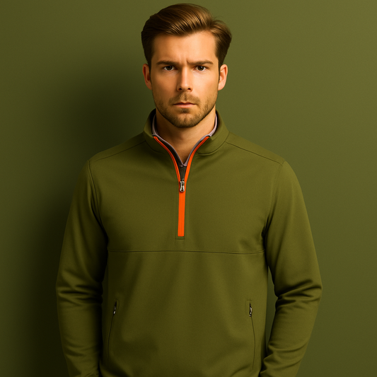 OEM Wholesale High Quality Custom Embroidery logo Mens Half Zip Hoodies Outdoor Pullover Plain Quarter Zip Sweatshirts