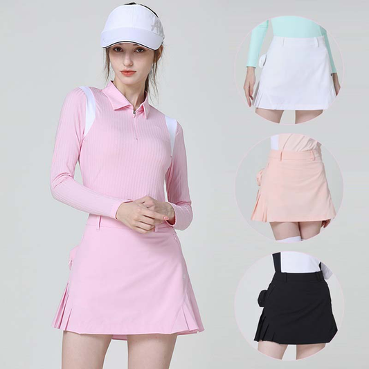 Custom-made women's tennis skirts, stretchy golf skirts, fitness quick-drying sportswear with side pockets for golf skirts