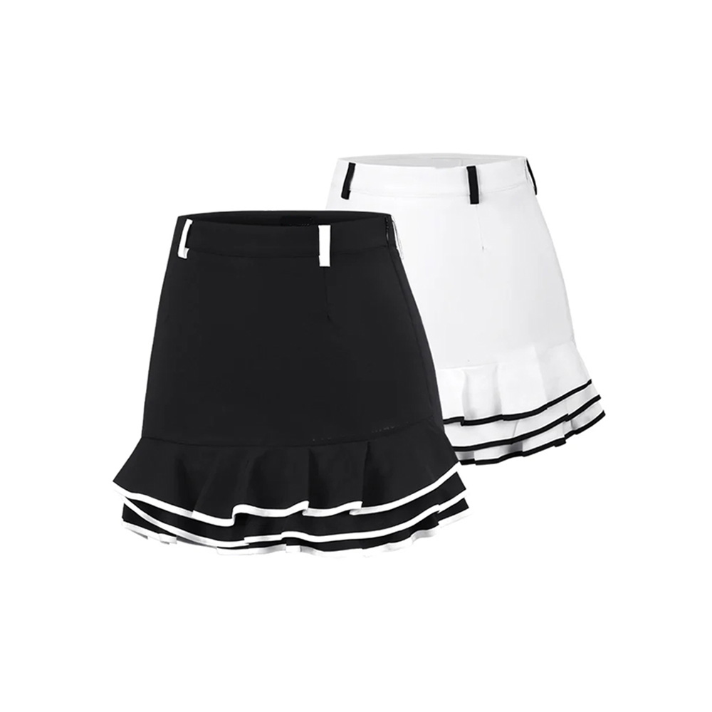 Custom-made high-quality embroidered ladies' fishtail skirts with logo for summer, which are suitable for golf and tennis, breathable and slightly stretchy