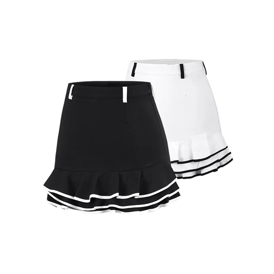 Custom-made high-quality embroidered ladies' fishtail skirts with logo for summer, which are suitable for golf and tennis, breathable and slightly stretchy