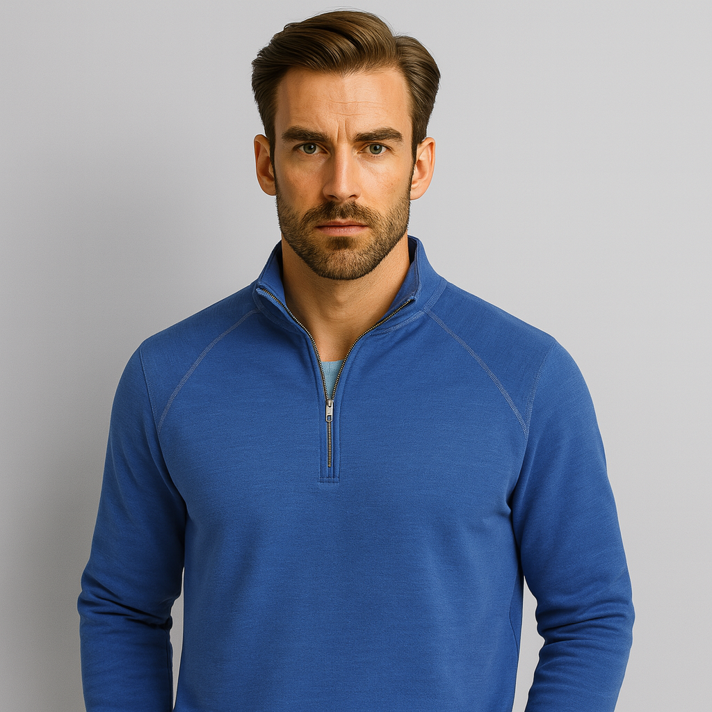 Custom logo High Quality Luxury 1/4 Quarter Zip Collar Knitted Golf Plus Size Men's Sweater Sweatshirt
