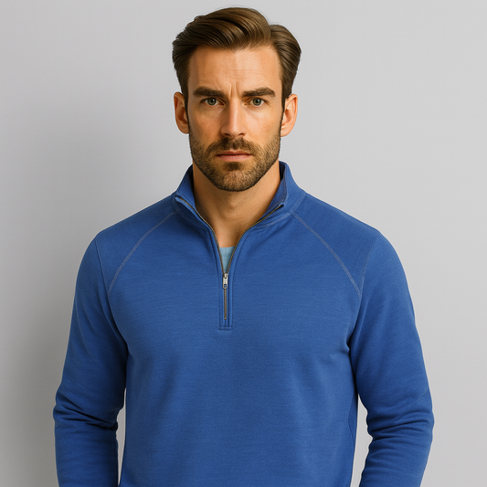 Custom logo High Quality Luxury 1/4 Quarter Zip Collar Knitted Golf Plus Size Men's Sweater Sweatshirt