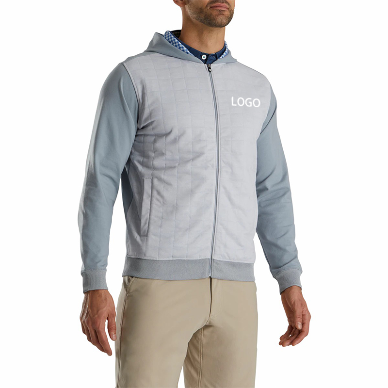 Custom Logo 2022 New Men Full Zip Hybrid Windproof Sport Training Golf Hoodie Jacket