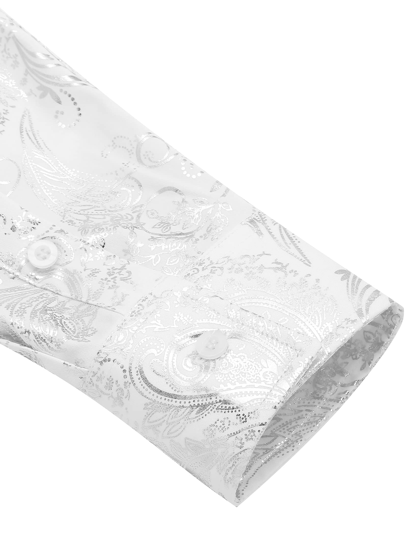 Custom Elegant White Floral Printed Design Shirts Casual Button Down White Shirt for Men Formal