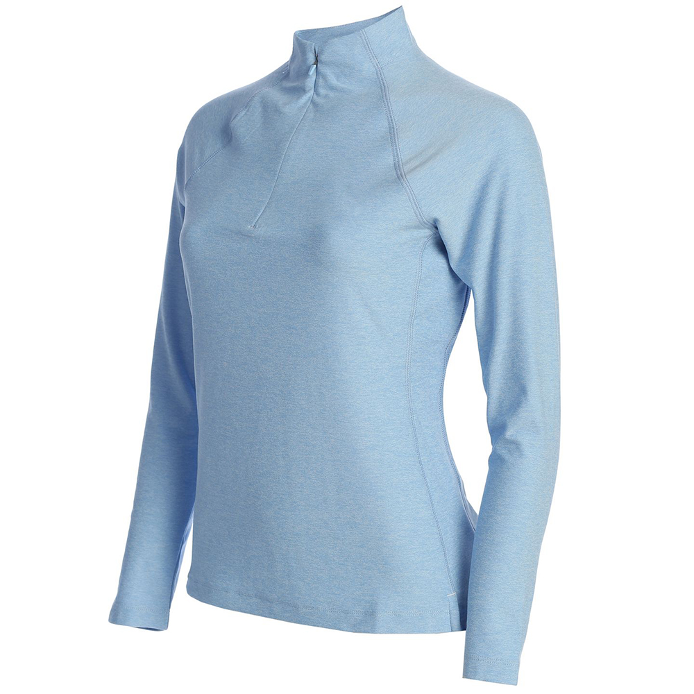 OEM Custom High Quality Embroidered Long Sleeve Quick Drying Plain 1/4 Zipper Half Chest Golf Pullover for Women