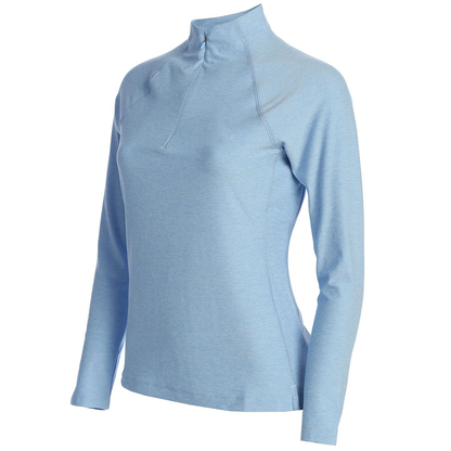 OEM Custom High Quality Embroidered Long Sleeve Quick Drying Plain 1/4 Zipper Half Chest Golf Pullover for Women