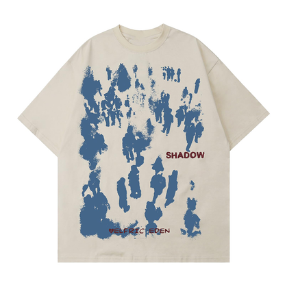 High Quality Street Wear Custom Oversized Cotton Men's Graphic Custom Heavy Screen Printed T-shirt