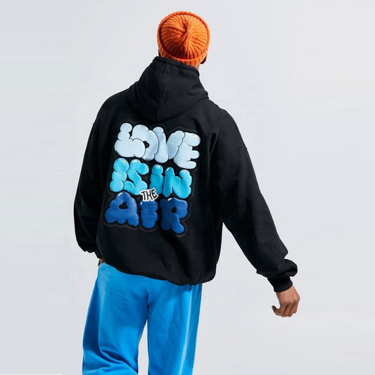Custom logo Streetwear Hip Hop Unisex Hoodies Manufacturer 3d Puff Print Hoodie for Men
