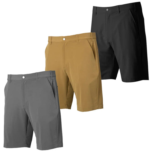 Bulk Custom Customized men's summer sports golf shorts with embroidered logos, which are casual, comfortable, quick-drying, breathable and in solid colors with Logo Embroidery - Manufacturer Qiandao