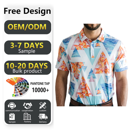 OEM/ODM Luxury Manufacturer Nylon Spandex Fashion Mens Custom Embroidered Polo Shirt Golf Clothes for Men