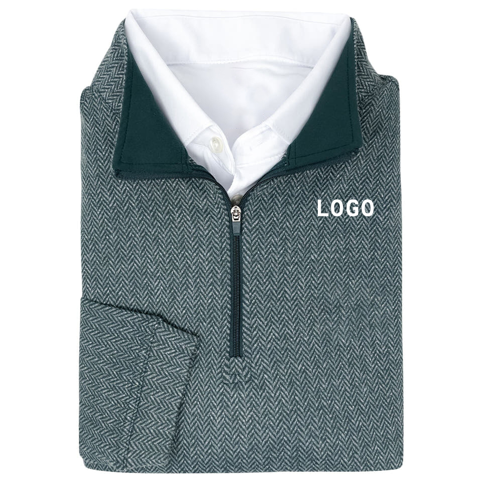 OEM High Quality Lightweight Golf Clothing Apparel Athletic Slim Fit Long Sleeve Polyester 3/4 Zip Pullover Mens Sweatshirts