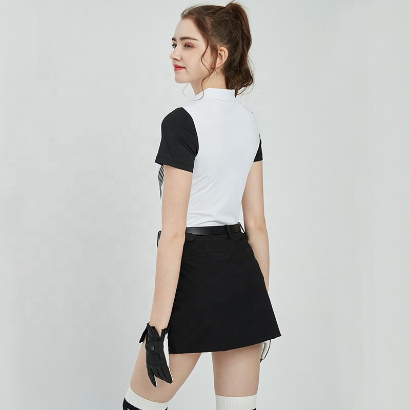 Custom Logo Design Slim Fit Lady Manufacturer Embroidered Logo Women Golf Apparel Polo Shirts