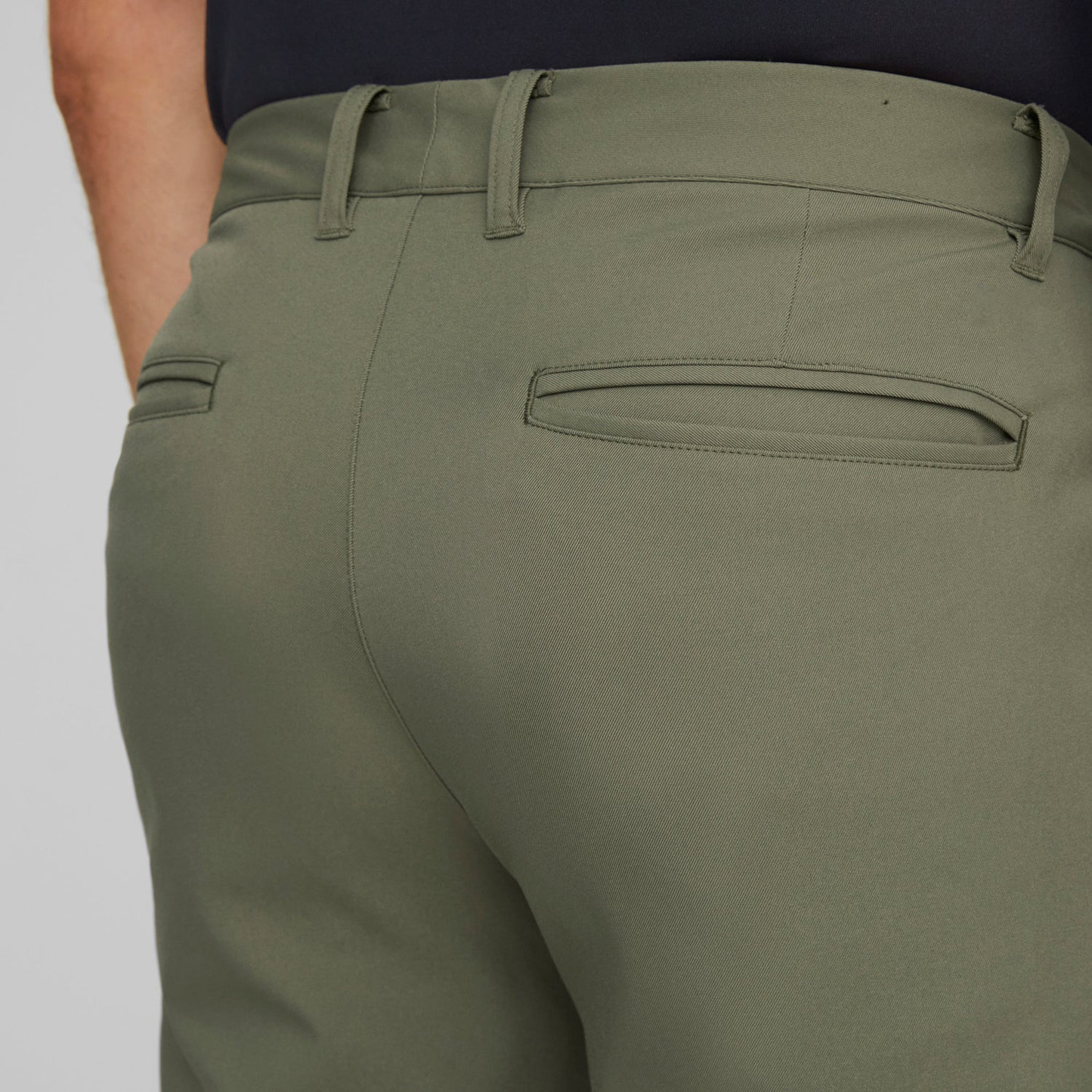 Custom logo, four-way stretch, slim-fitting, sporty and comfortable golf pants with zipper specifications, men's 100% cotton pants