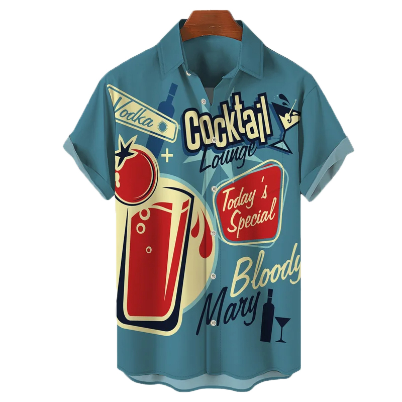 Custom Full Printing Summer Button Down Collar Beach Street Large Flower Design Short Sleeve New Model Print Hawaiian Shirt Men