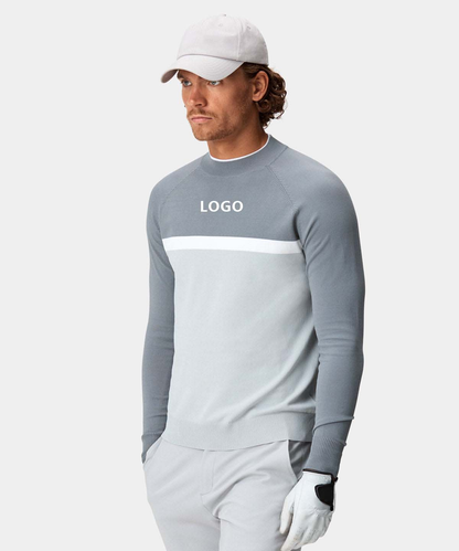 Custom logo Casual Cotton Crewneck Sweatshirt Long Sleeve Golf Pullover High Quality Men's Crew Neck Sweaters for Men