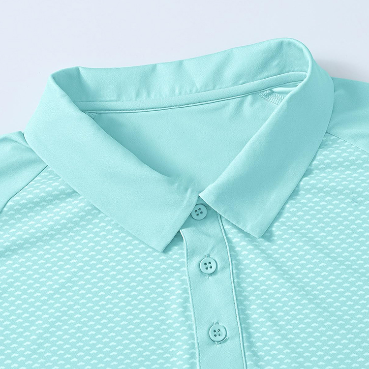 Custom Logo Quick Dry 87% Polyester 13% Elastane Quick Dry Short Sleeve Dry Fit Moisture Wicking Sports 3 Button Golf Polo Shirt