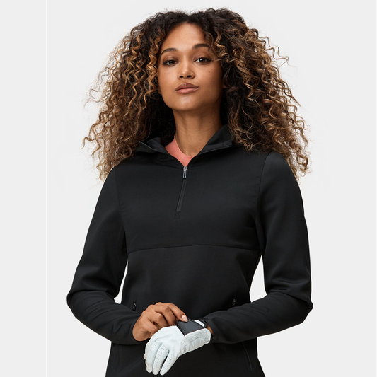 Custom High Quality Long Sleeve Sublimation Golf 1/4 Zip Ladies Embroidery Womens Pullover Women's Hoodies & Sweatshirts