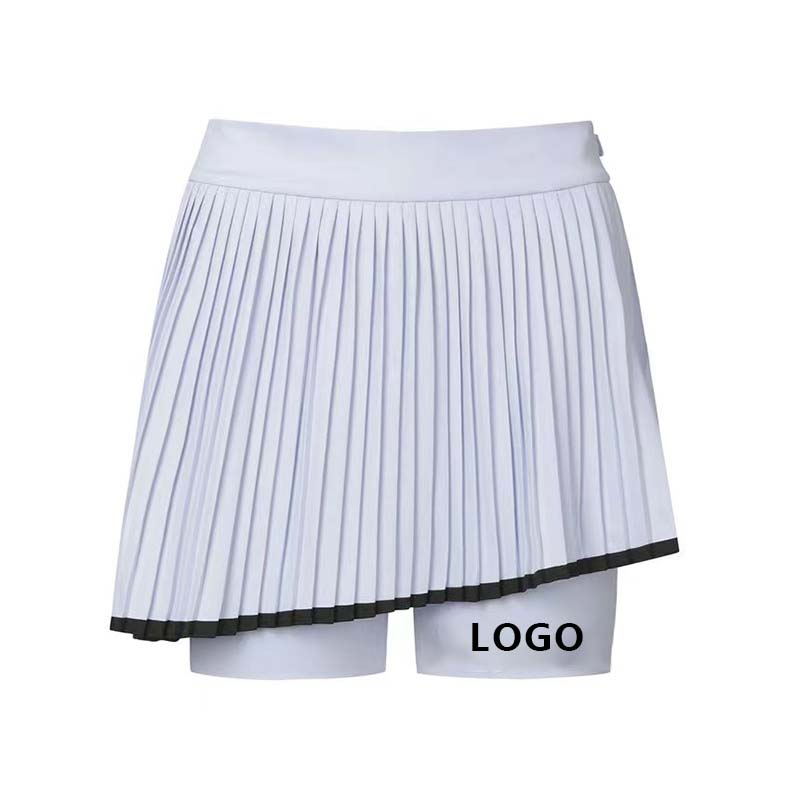 Custom-made 2024 golf short skirts, women's pleated skirts, fashionable printed ribbon skirts for spring and summer, golf clothing