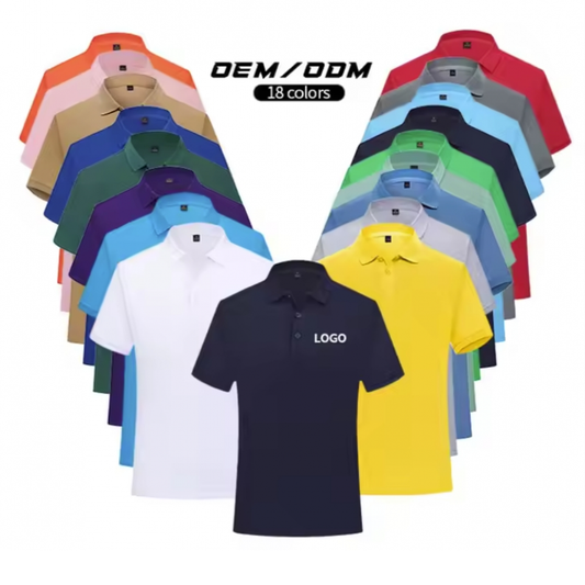 OEM/ODM Custom Logo Embroidery 100% Polyester Short Sleeve Slim Summer Plain Blank Golf Polo Shirts for Men