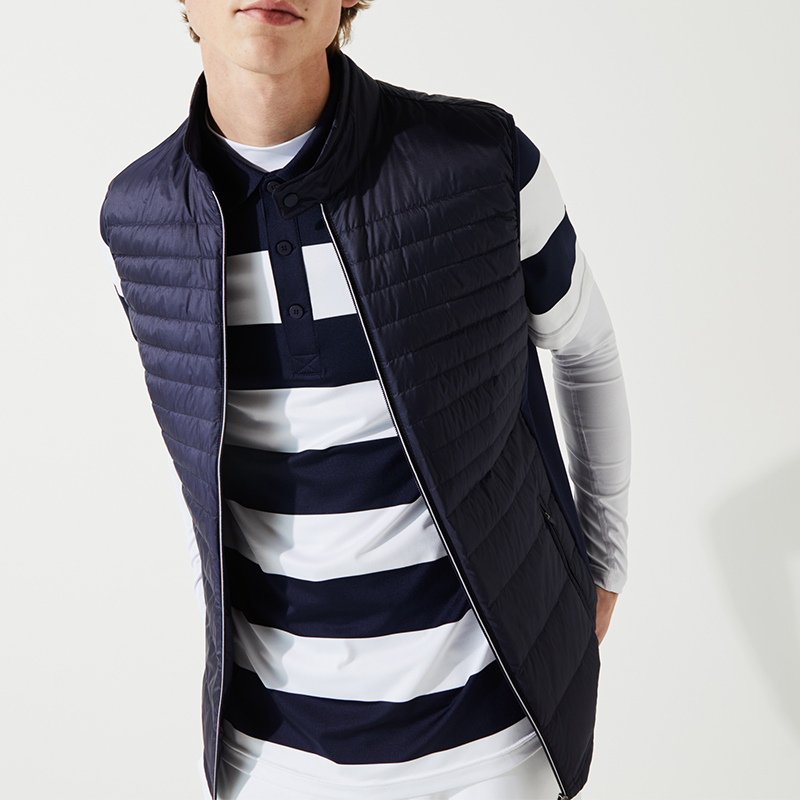 Men's winter sports quilted double-sided vests, with customized colors, outerwear, high-neck sweaters and regular vests