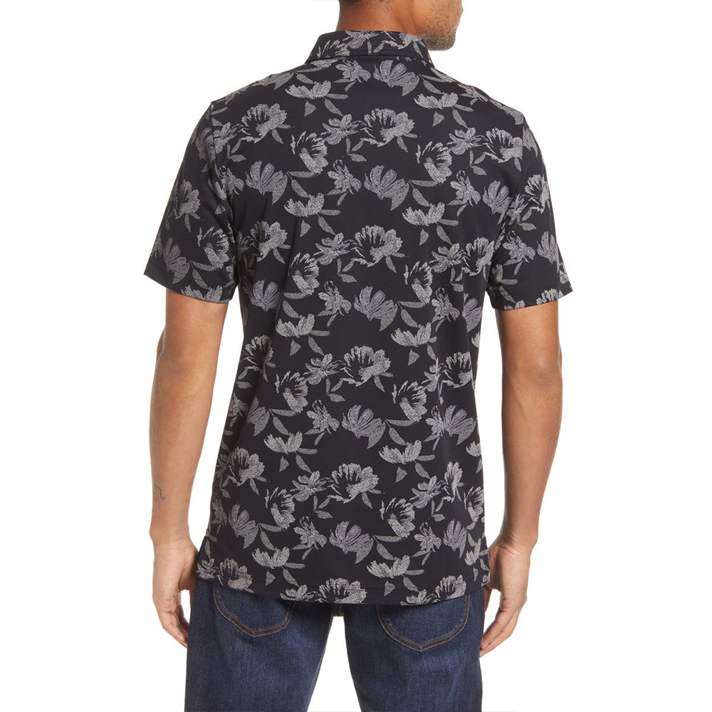 Customisable Performance Logo T-Shirts 88% Polyester 12% Spandex Short Sleeve Golf Polo Shirts with Design Patterns
