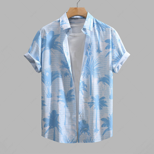Men's Custom Button for Polo Hawaiian Shirt Anti-Wrinkle Summer Beach Vacation Streetwear Wholesale Short Sleeves Clothing