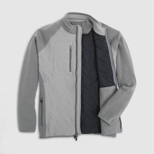Custom Print Men's Softshell Golf Outerwear Comfortable Grey Sports Jacket Stand Collar Zip Plain Softshell Coat Manufacturer
