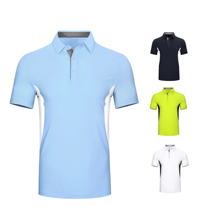 Custom Logo Royal Blue for Polo Jersey Shirt Quick-Drying Polyester Spandex Casual Golf Wear with Printed Pattern