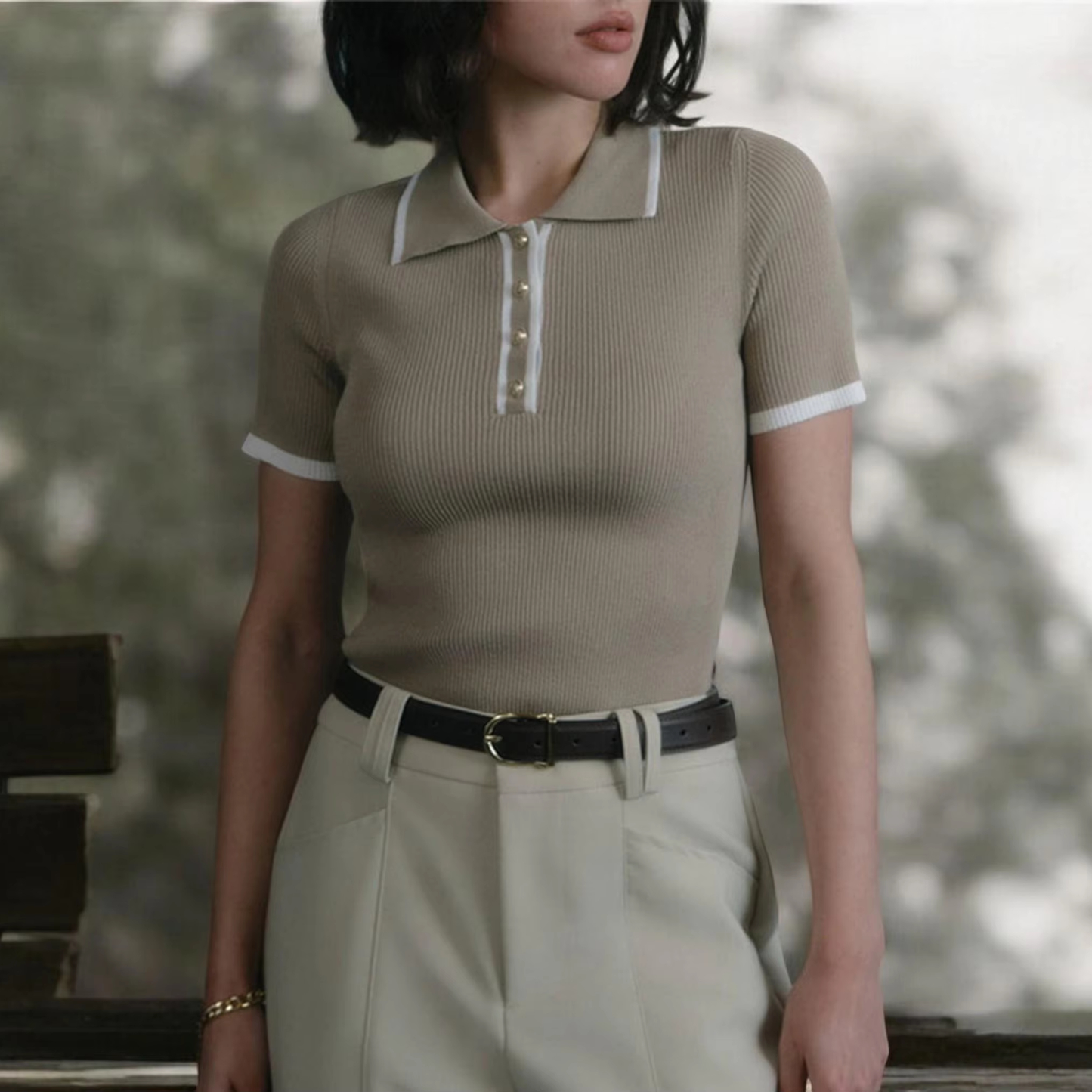Custom Breathable Quick Dry Slim Fit Knit Women Polo Shirts Embroidered Logo High Quality Girls T-shirts