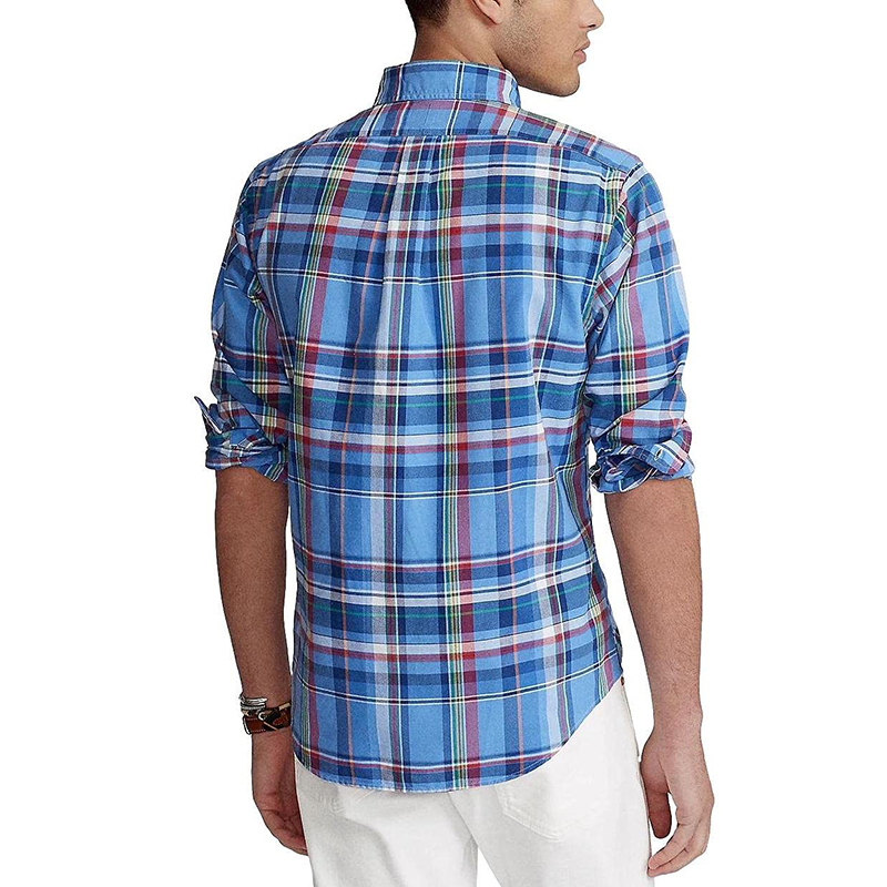 Checkered Long Sleeved Breathable Functional Buttons Durable Classic Recycled Men Shirts