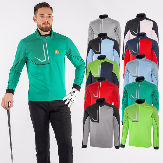 Custom Men's Performance Quarter Zip Neck Golf Pullover Sweatshirt Quick Dry Active Lightweight Green Hoodies Sweatshirts