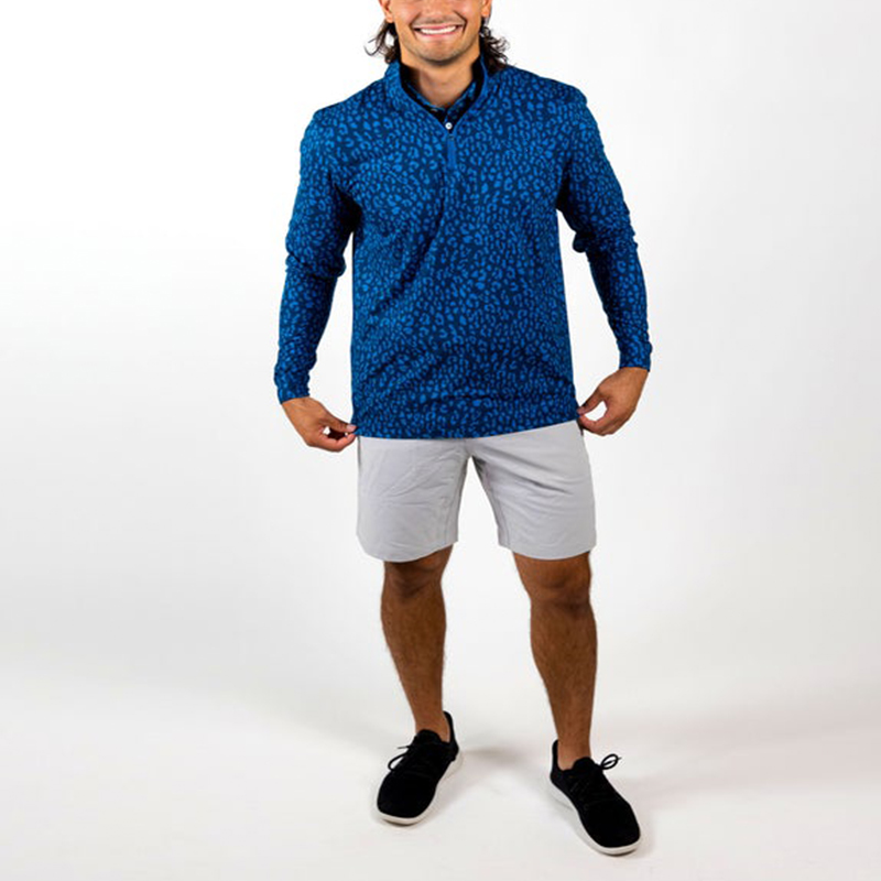 Custom Logo Men Sport Light Weight Casual Full Sublimated Long Sleeve Jersey 1/4 Zip Sweatshirt Golf Pullover