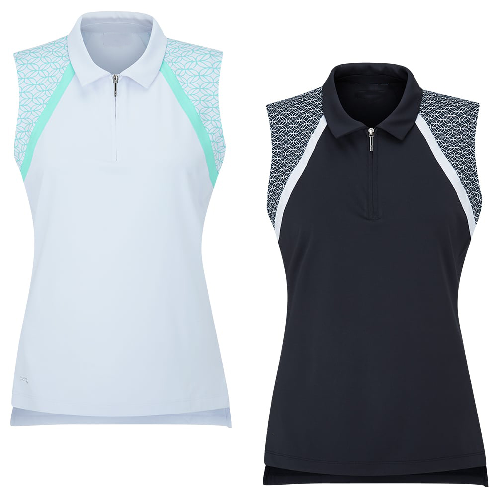 Custom high-quality sportswear for women, quick-drying sleeveless sublimation printed quick-drying golf Polo shirts