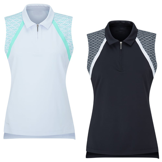 Custom high-quality sportswear for women, quick-drying sleeveless sublimation printed quick-drying golf Polo shirts