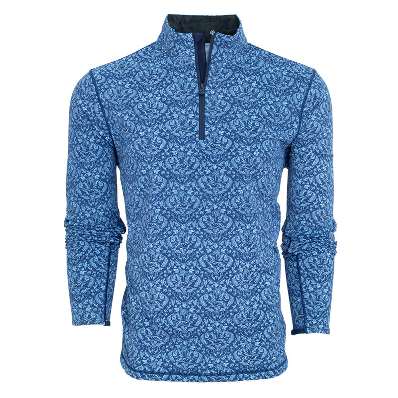 Custom All-Over Print Men's Sport Stand Collar Autumn Season Made Polyester Cotton 1/4 Zip Golf Pullover Sweatshirt