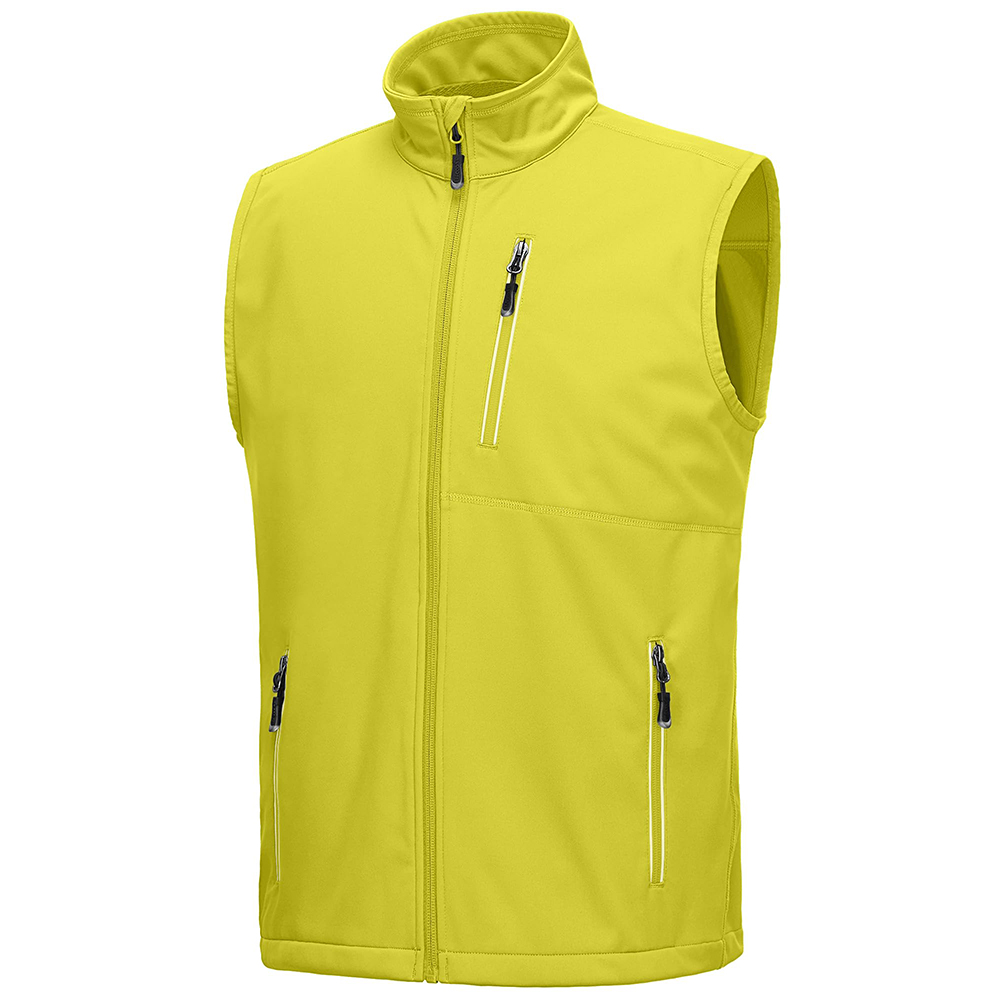 Men's customized logo zipper vests, with breathable embroidery, windproof and reversible, golf jackets, sleeveless design