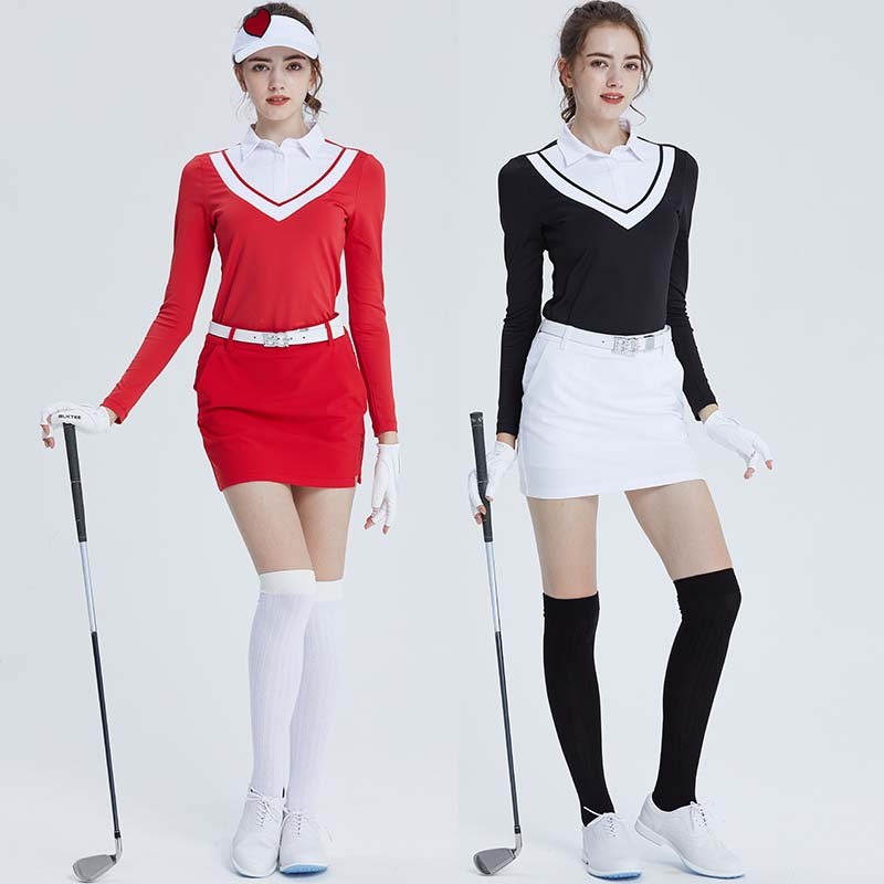 Luxury High Quality Golf Clothing Long Sleeve Women Polo Shirts Custom logo Embroidered Printed Polo Shirt for Girls No reviews yet  certified