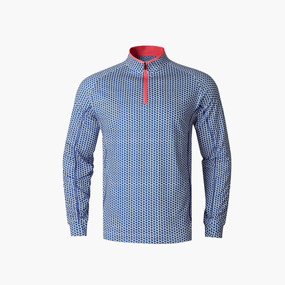 Custom High Quality Long Sleeve Sublimation Performance 1/4 Zip Running Jogging Workout Golf Quarter Zip Pullover Sweatshirts