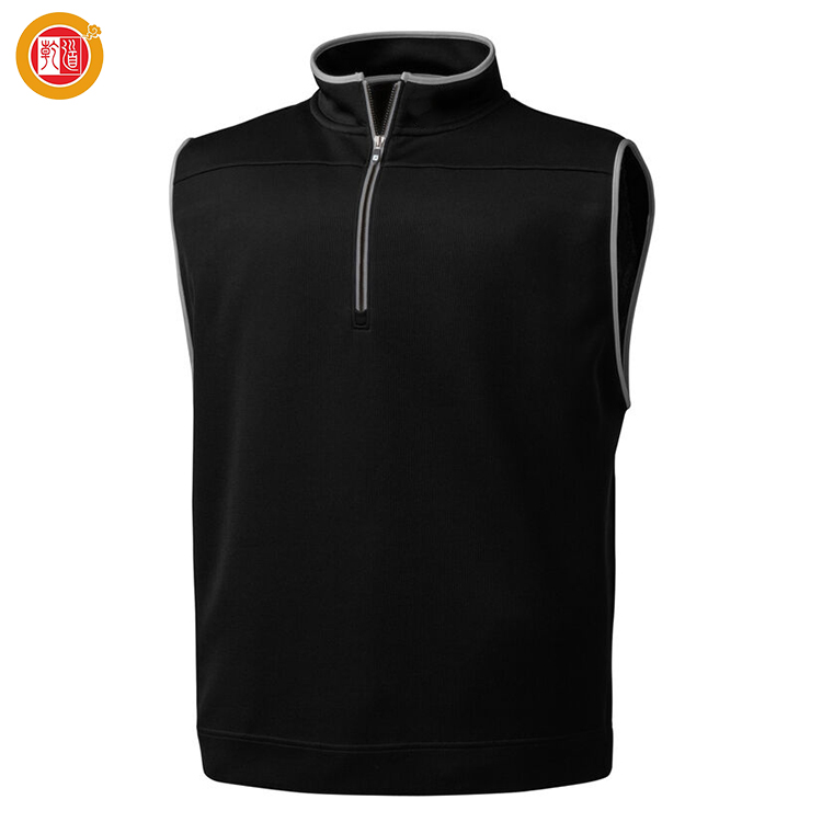 Autumn Men's All-Over Print Spandex Polyester Hoodies Custom Quarter Zip Neck Sport Pullovers Stand Collar Golf Wear Sweatshirts